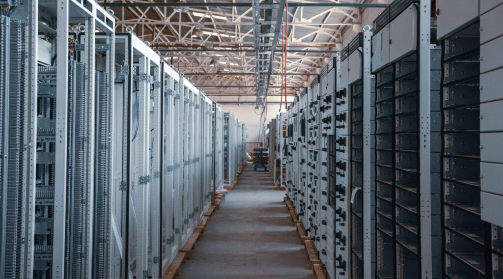 Stock image of a data center.